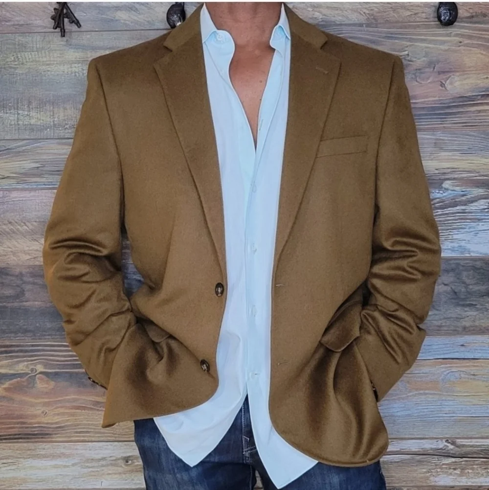 Jos. A. Bank Cashmere Gordon Camel Blazer Sport Jacket Size 42R NWT
